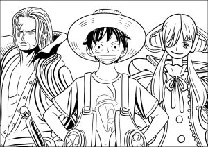 Tô màu 3 Nhân Vật Trong One Piece giúp bé rèn luyện khả năng tô màu
