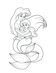 Tô màu ariel và con gái giúp bé rèn luyện khả năng tô màu