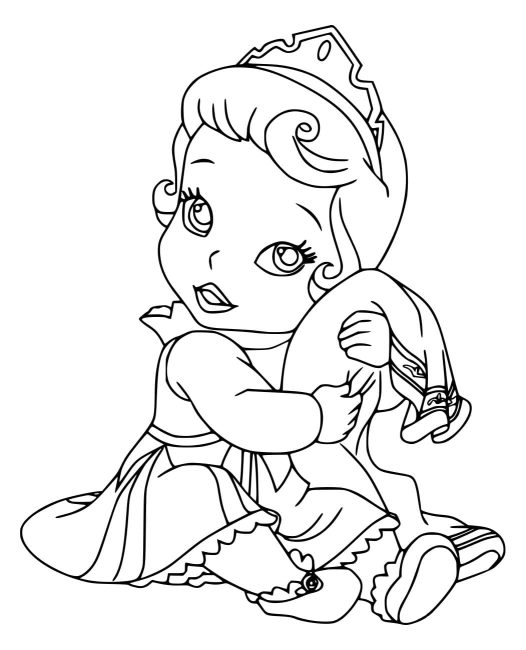 Tô màu Aurora Lúc Nhỏ giúp bé rèn luyện khả năng tô màu