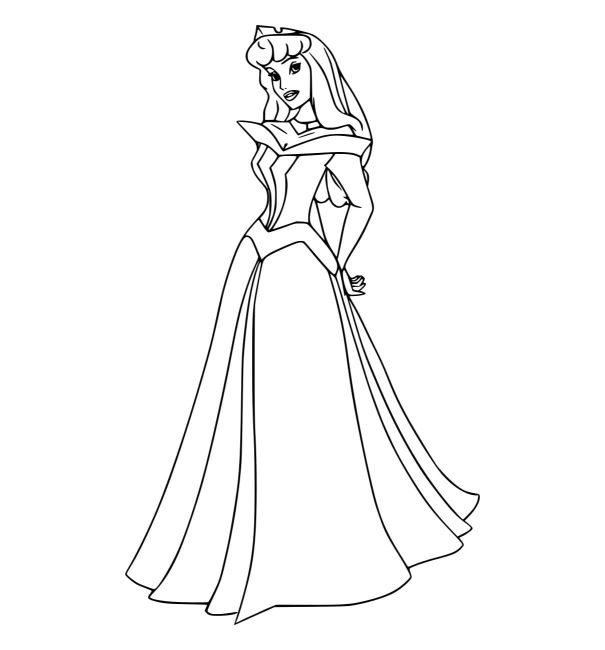 Tô màu Aurora Tuyệt Đẹp cho bé tập tô