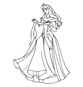 Tô màu Aurora Xem Váy dễ thương cho bé