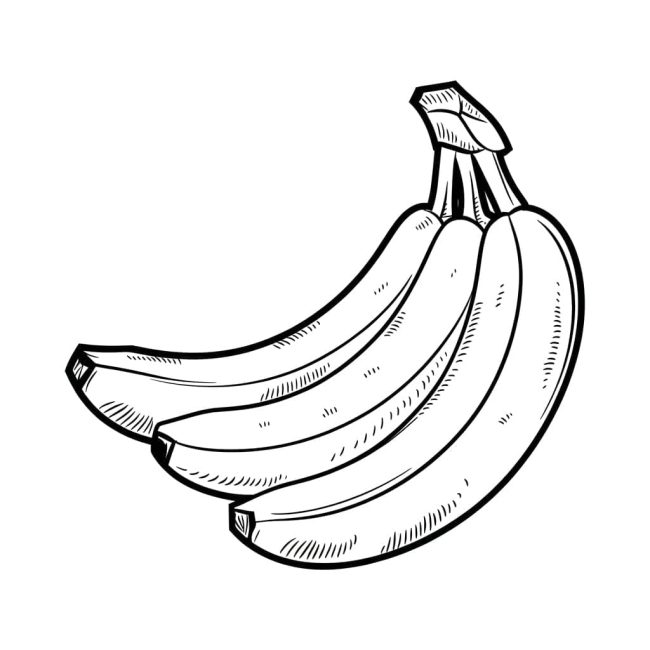 Tô màu Ba Quả Chuối Đẹp giúp bé rèn luyện khả năng tô màu