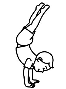 Tô màu Bé Tập Thể Dục cho bé tập tô