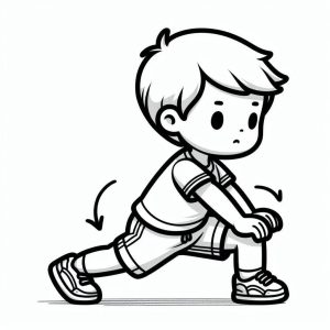 Tô màu Bé Trai Tập Thể Dục dễ thương cho bé