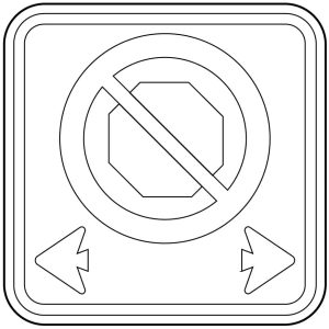 Tô màu Biển Cấm Dừng cho bé tập tô