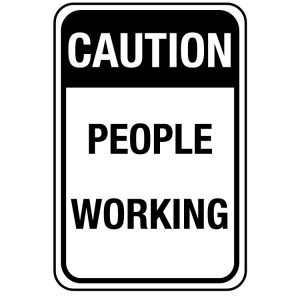 Tô màu biển cảnh báo có người cho bé tập tô