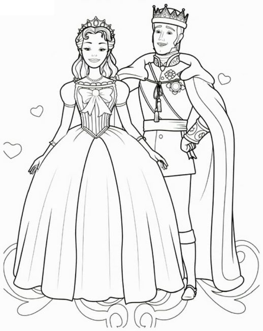 Tô màu Bố Mẹ Công Chúa Sofia cho bé tập tô