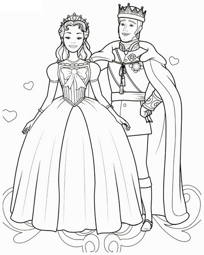 Tô màu Bố Mẹ Công Chúa Sofia 1 Tô màu Bố Mẹ Công Chúa Sofia cho bé tập tô