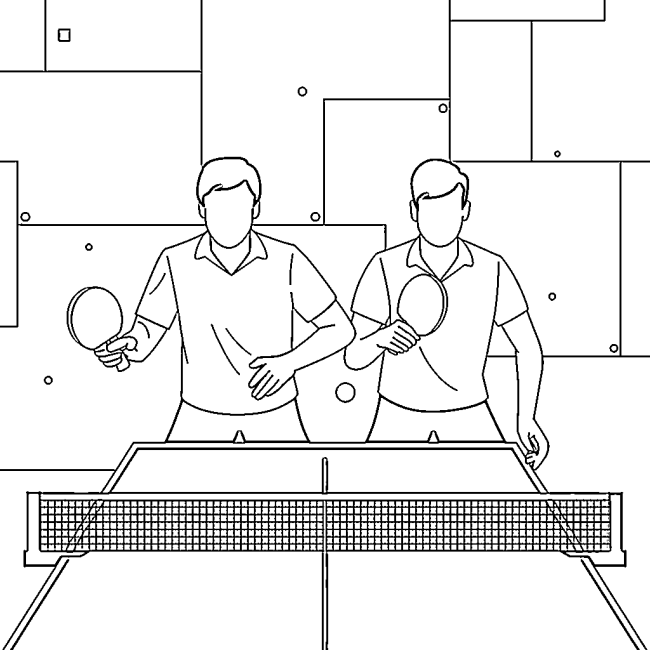 Tô màu Bóng Bàn Đôi Nam giúp bé rèn luyện khả năng tô màu