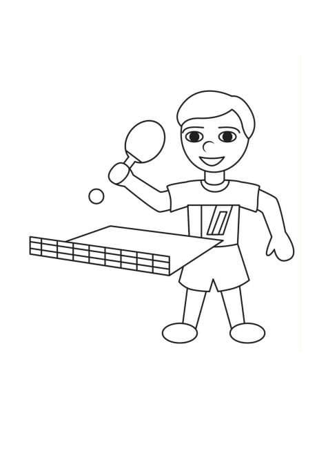 Tô màu Bóng Bàn Đơn Giản cho bé tập tô