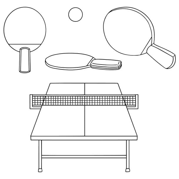 Tô màu Bóng Bàn Miễn Phí cho bé tập tô