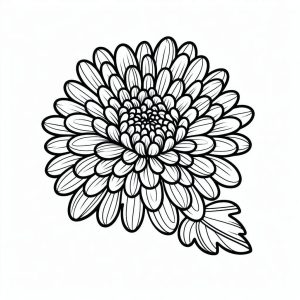 Tô màu Bông Hoa Cúc Đơn Giản dễ thương cho bé