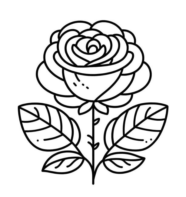 Tô màu Bông Hoa Hồng Dễ Dàng giúp bé rèn luyện khả năng tô màu