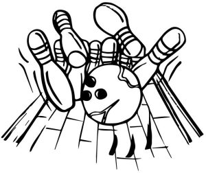 Tô màu bowling cho bé tập tô