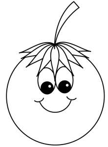 Tô màu cà chua mỉm cười giúp bé rèn luyện khả năng tô màu