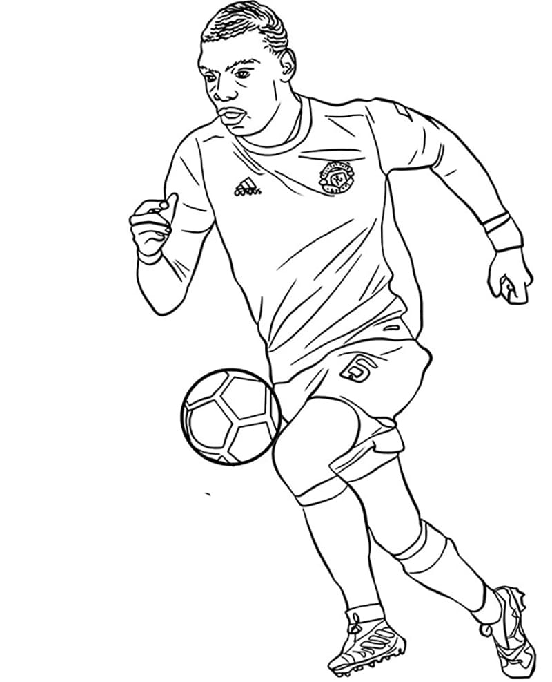 Tô màu Cầu Thủ Bóng Đá Paul Pogba 1 Tô màu Cầu Thủ Bóng Đá Paul Pogba giúp bé rèn luyện khả năng tô màu
