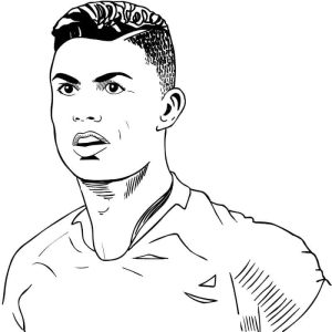 Tô màu Cầu Thủ Đá Bóng Ronaldo giúp bé rèn luyện khả năng tô màu