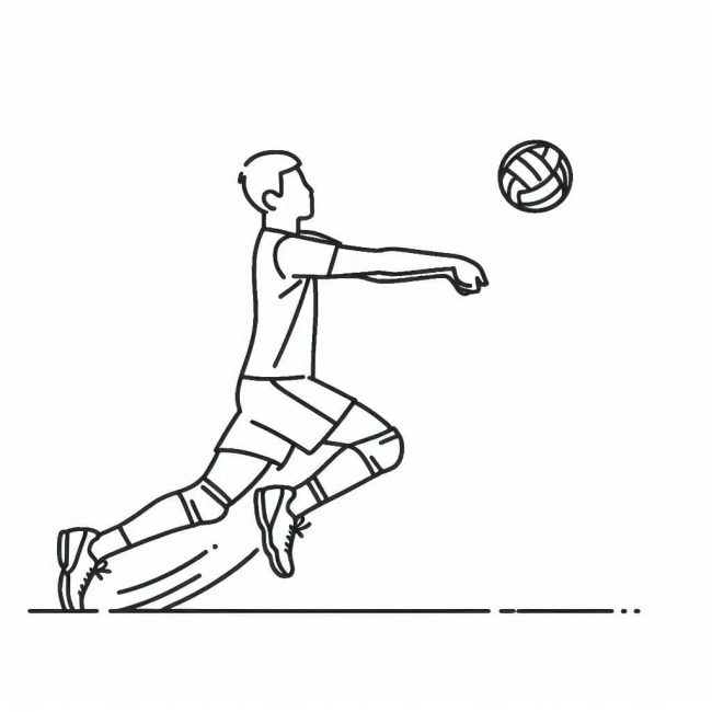 Tô màu Cầu Thủ Đỡ Bóng Chuyền giúp bé rèn luyện khả năng tô màu
