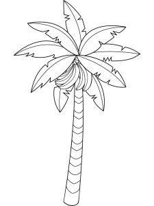 Tô màu Cây Chuối Cực Dễ dễ thương cho bé