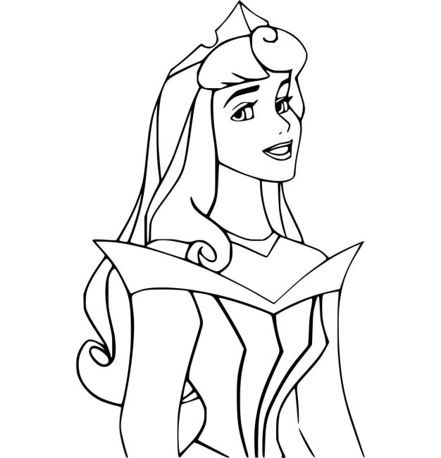 Tô màu Chân Chung Aurora dễ thương cho bé