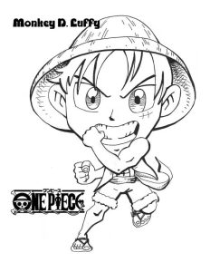 Tô màu Chibi Luffy giúp bé rèn luyện khả năng tô màu