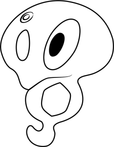 Tô màu chibi zygarde hình thái 50% cho bé tập tô