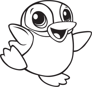 Tô màu chim cánh cụt lùn đáng yêu giúp bé rèn luyện khả năng tô màu