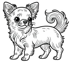 Tô màu Chó Chihuahua Cute cho bé tập tô