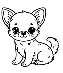 Tô màu Chó Chihuahua Thân Thiện dễ thương cho bé