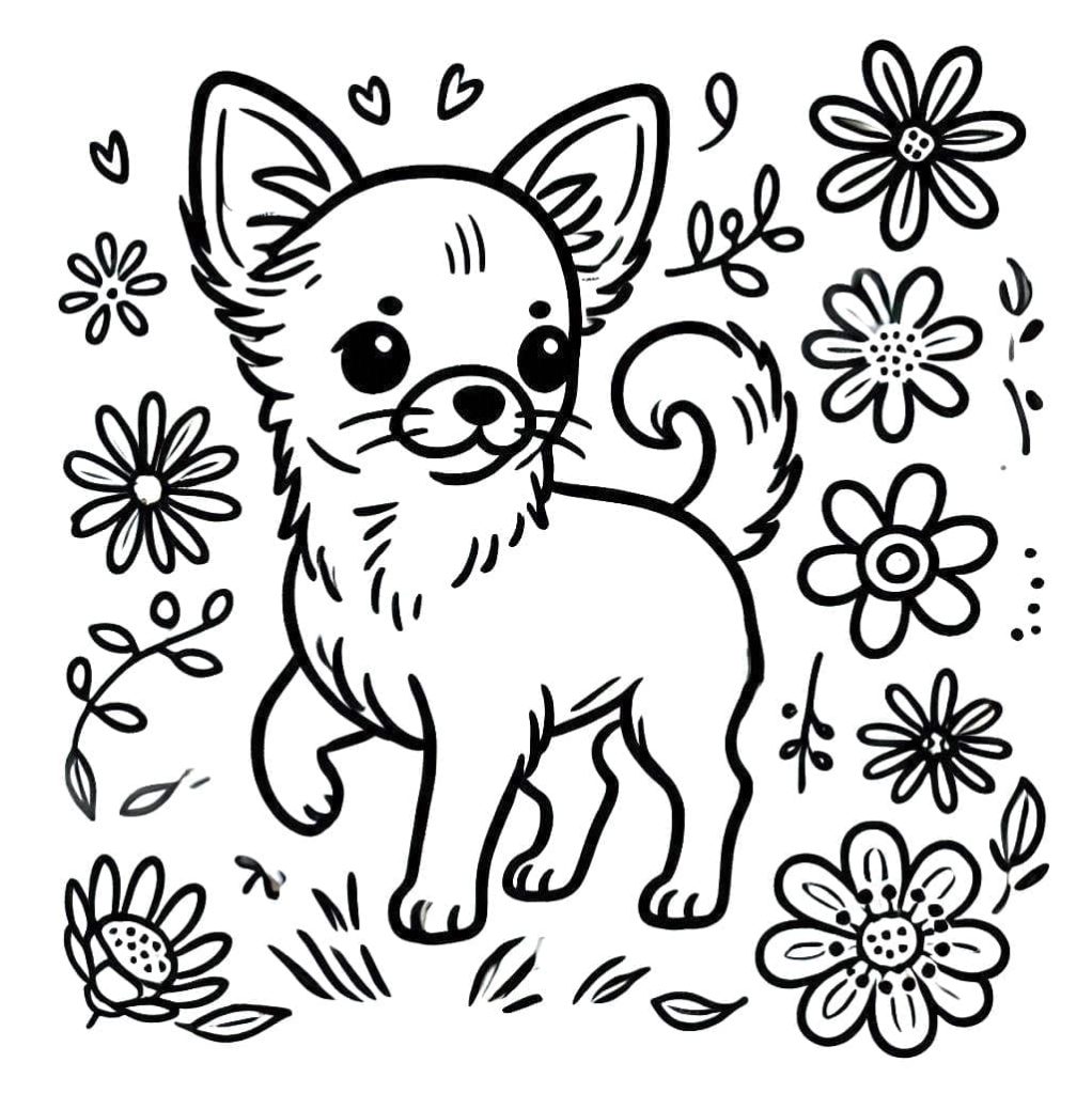 Tô màu Chó Chihuahua xinh Xắn 1 Tô màu Chó Chihuahua xinh Xắn giúp bé rèn luyện khả năng tô màu