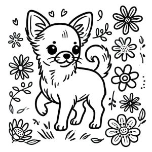 Tô màu Chó Chihuahua xinh Xắn giúp bé rèn luyện khả năng tô màu