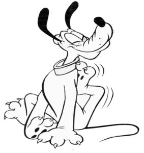 Tô màu Chó Pluto cho bé tập tô