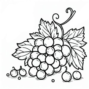 Tô màu Chùm Nho Ngon cho bé tập tô