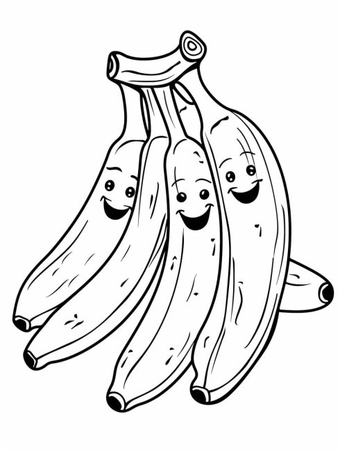 Tô màu Chuối Hoạt Hình Cười giúp bé rèn luyện khả năng tô màu