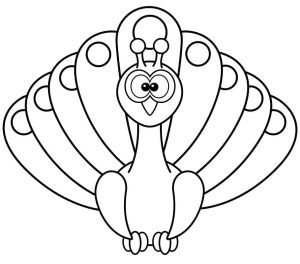 Tô màu Con Công Đơn Giản giúp bé rèn luyện khả năng tô màu