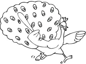 Tô màu Con Công Giận Dữ dễ thương cho bé