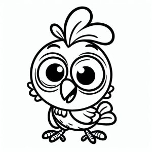 Tô màu Con Gà Ngốc cho bé tập tô