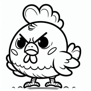 Tô màu Con Gà Tức Giận giúp bé rèn luyện khả năng tô màu