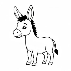 Tô màu Con Lừa Con giúp bé rèn luyện khả năng tô màu