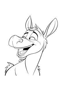 Tô màu Con Lừa Cười cho bé tập tô