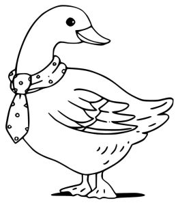 Tô màu Con Ngỗng Đáng Yêu dễ thương cho bé