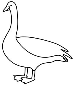 Tô màu Con Ngỗng Dễ và Đơn Giản cho bé tập tô