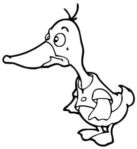 Tô màu Con Ngỗng Ngộ Nghĩnh dễ thương cho bé