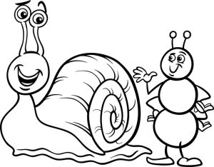 Tô màu Con Ốc Sên và Con Kiến giúp bé rèn luyện khả năng tô màu
