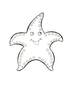 Tô màu Con Sao Biển Đang Cười cho bé tập tô