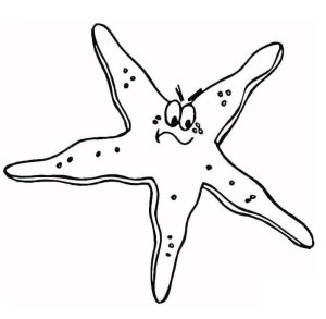 Tô màu Con Sao Biển Tức Giận cho bé tập tô