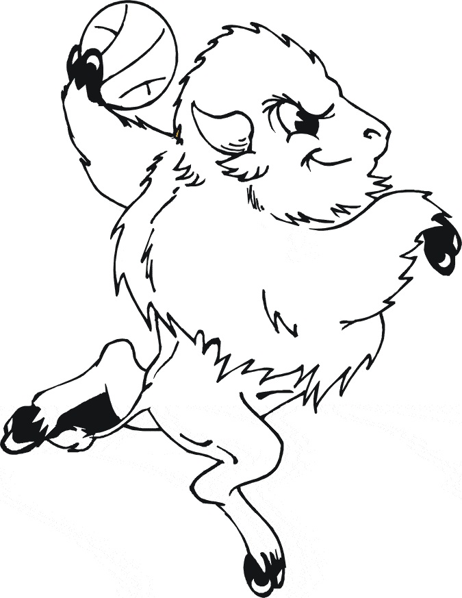 Tô màu Con Trâu Chơi Bóng 1 Tô màu Con Trâu Chơi Bóng dễ thương cho bé