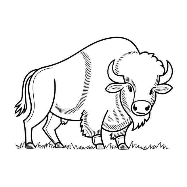 Tô màu Con Trâu Khỏe Mạnh cho bé tập tô