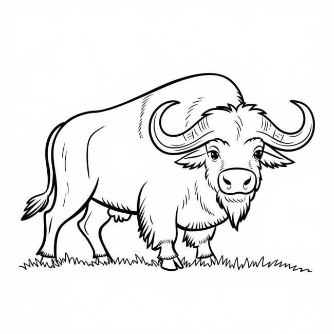 Tô màu Con Trâu Lớn giúp bé rèn luyện khả năng tô màu