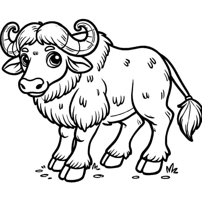 Tô màu Con Trâu Mắt To cho bé tập tô